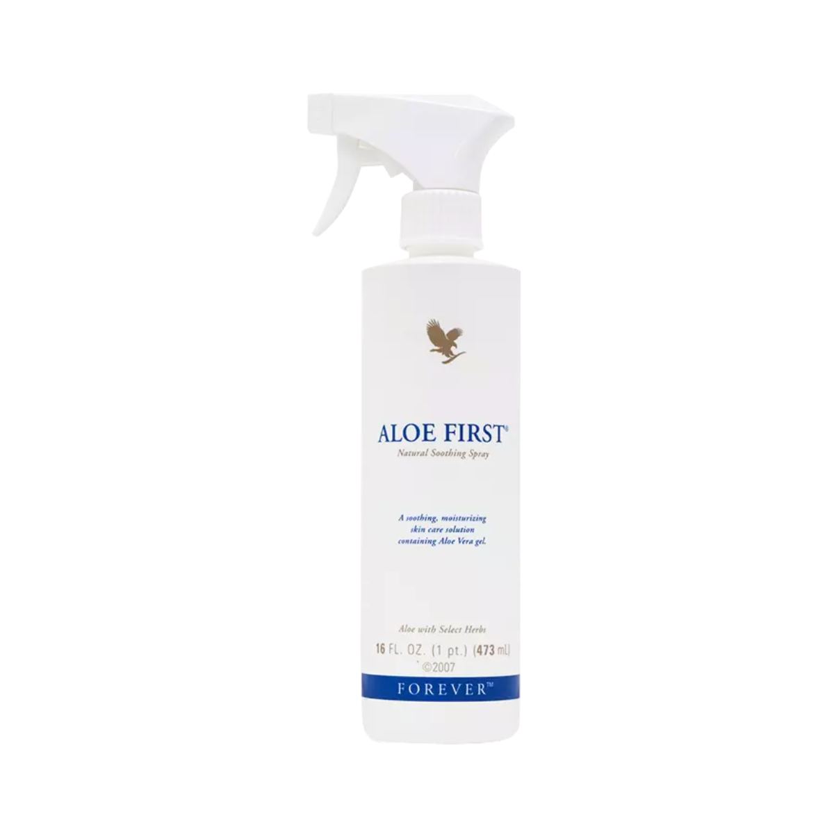 Spray Forever Aloe First com aloe vera, própolis e extratos vegetais para hidratação e frescor da pele e dos cabelos, embalagem de 473 ml