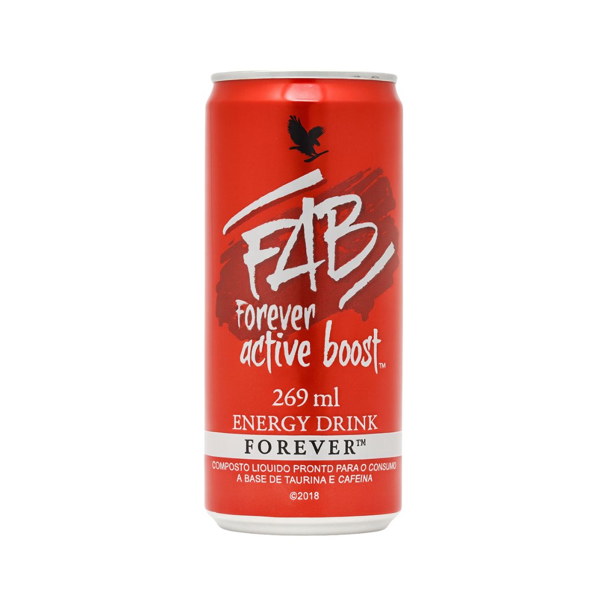 Forever FAB Energy Drink lata vermelha 269ml com taurina e cafeína