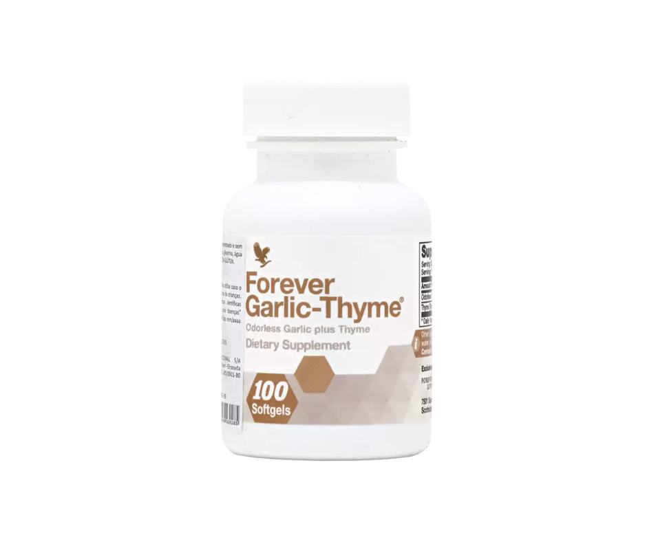 Forever-Garlic-Thyme-Suplemento-com-Óleo-de-Alho-e- Tomilho