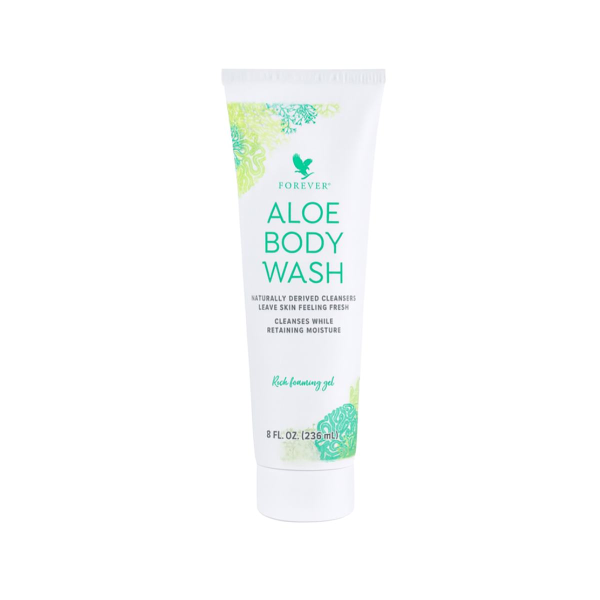 Sabonete líquido Aloe Body Wash Forever Living com aloe vera e óleo de argan – embalagem 236 ml